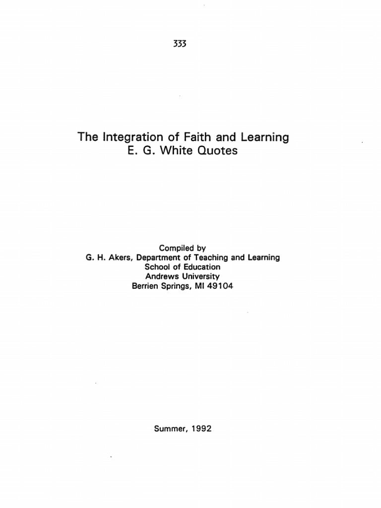 Faith and Learning Integration Guide | PDF | God | Bible