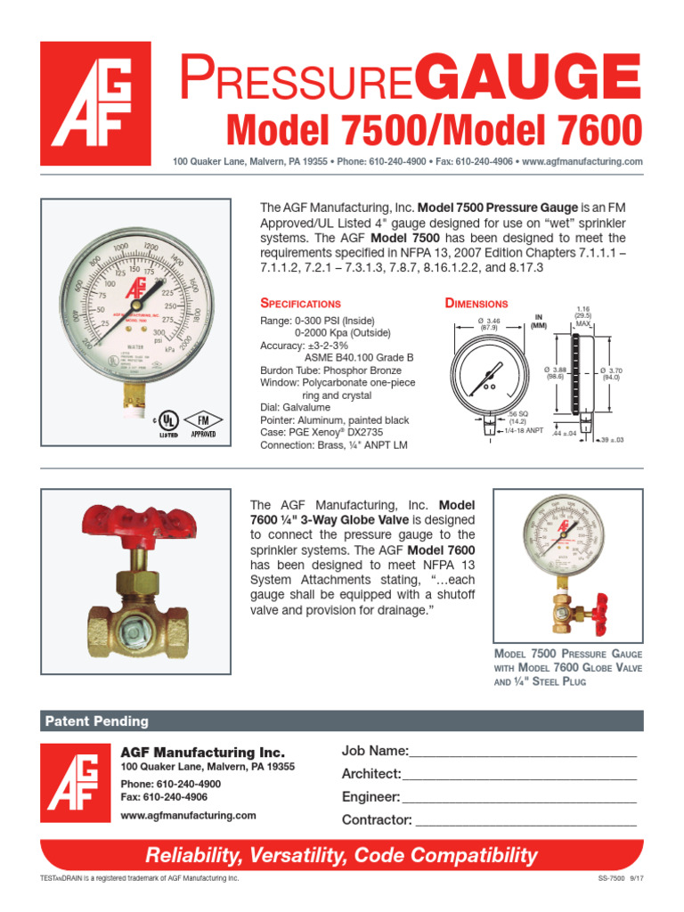 Pressure Gauge | PDF | Pressure Measurement | Equipment
