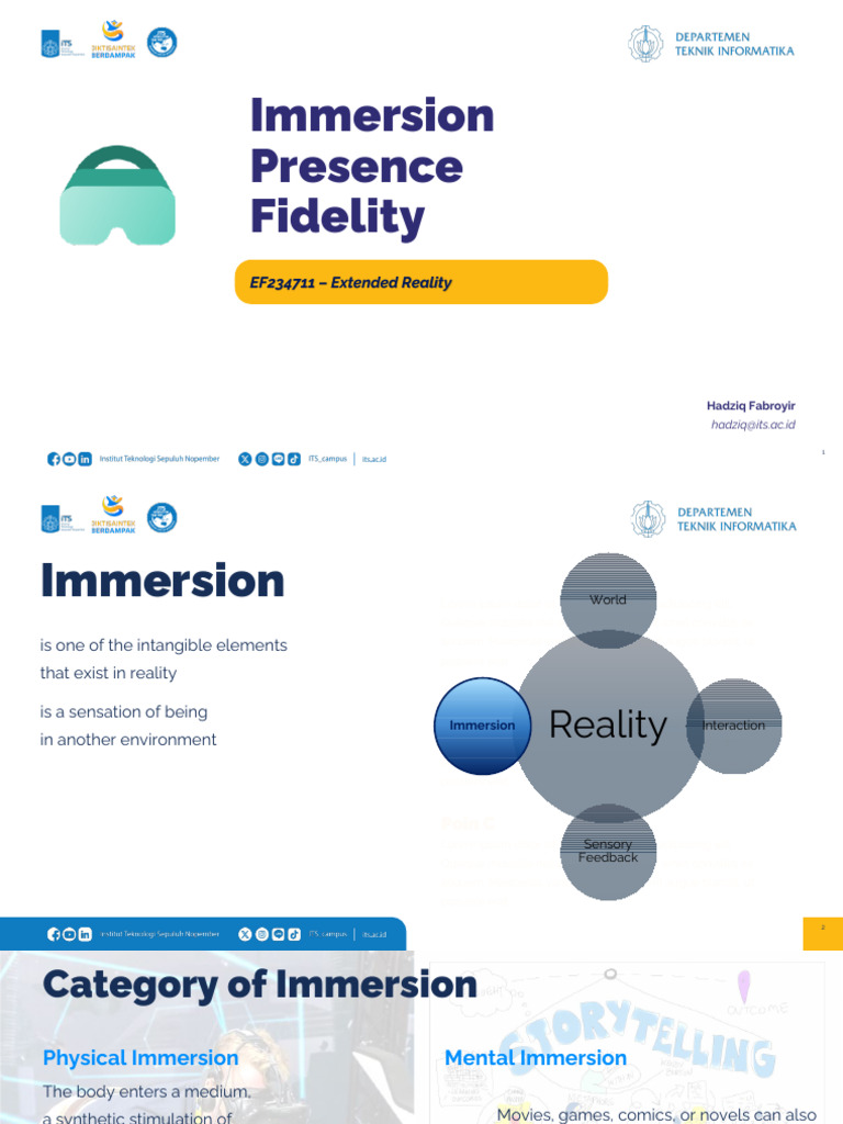 Understanding Immersion in Extended Reality | PDF | Perception ...