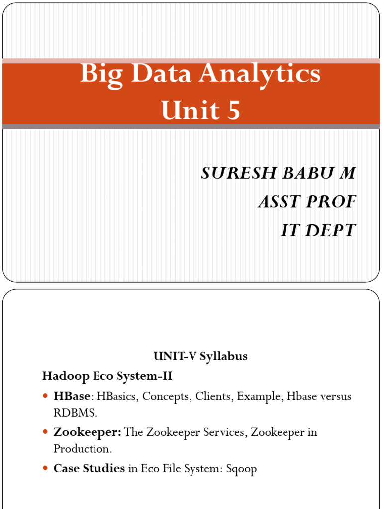 HBase and ZooKeeper Overview in Big Data | PDF | Apache Hadoop | Databases
