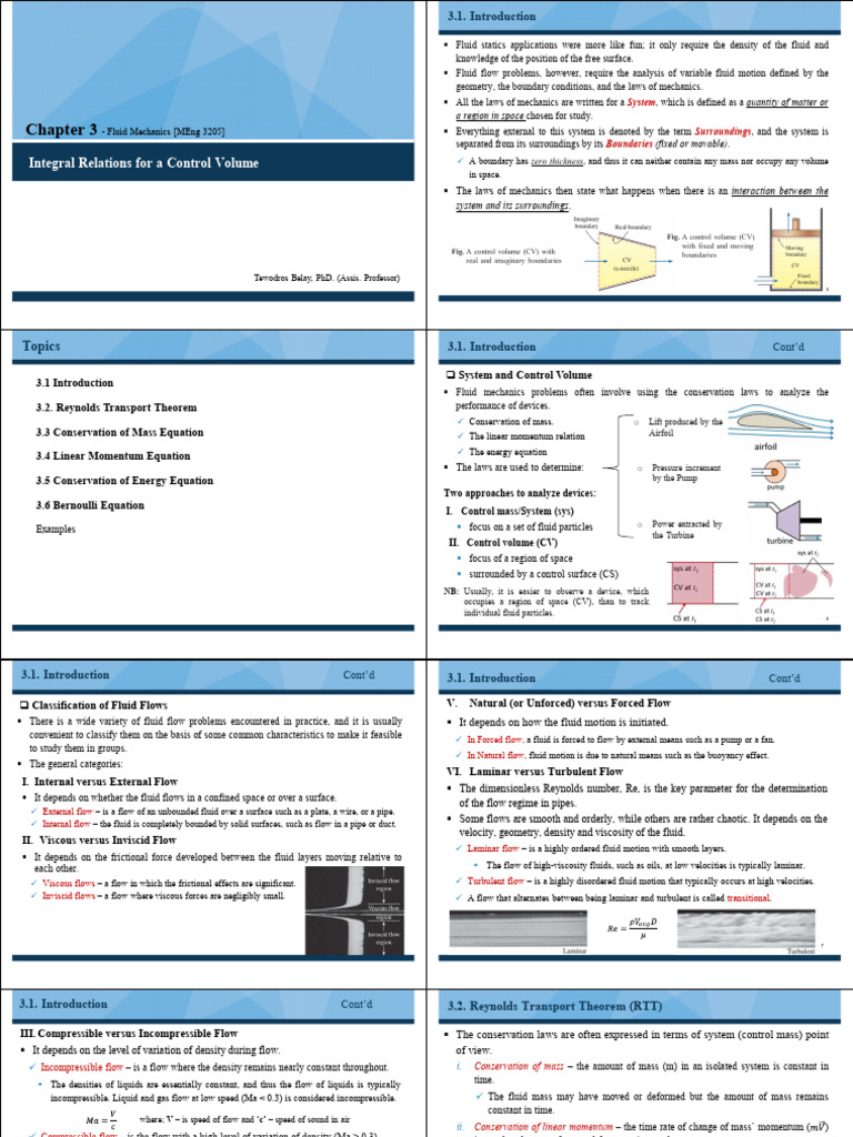 Fluid Mechanics: Control Volume Analysis | PDF | Fluid Dynamics ...