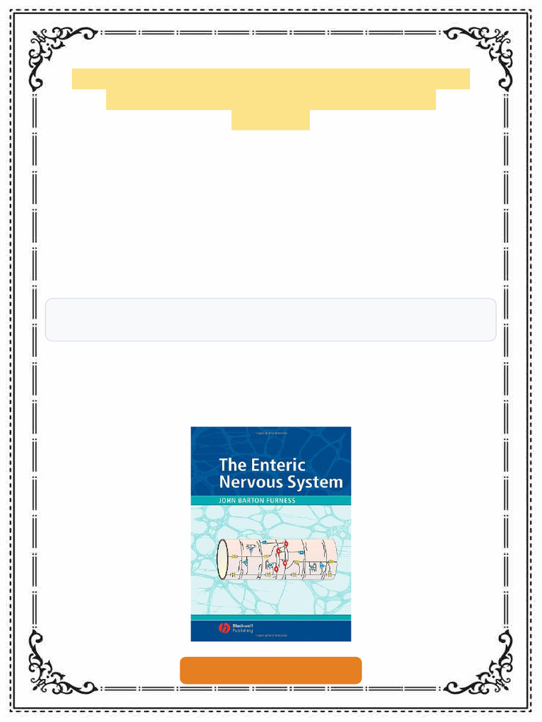 The Enteric Nervous System 1st Edition John Barton Furness Ebook ...