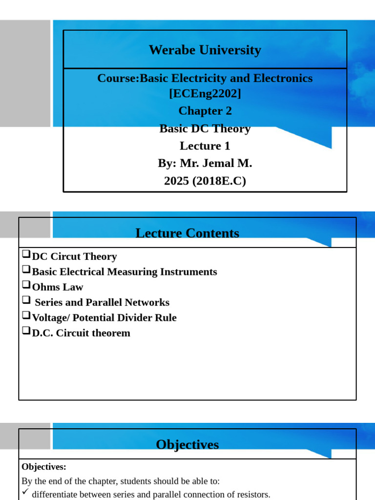 Basic DC Theory and Circuit Analysis | PDF | Voltage | Resistor
