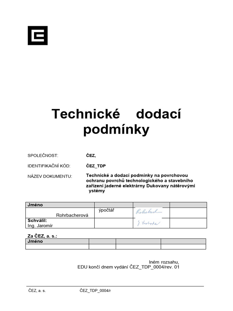 Čez TDP 0004 | PDF