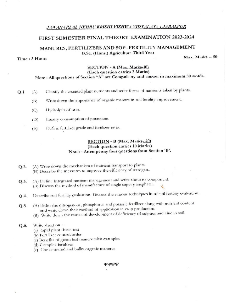 Soil Fertility Management | PDF