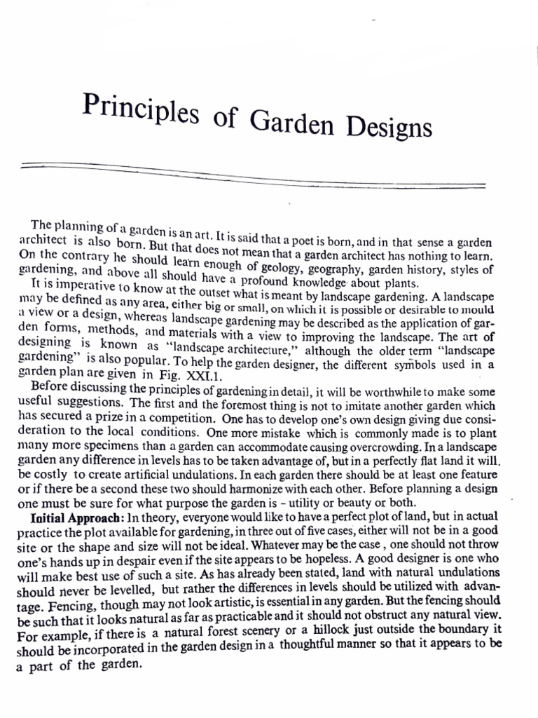 Principles of Garden Design Explained | PDF | Gardens | Trees