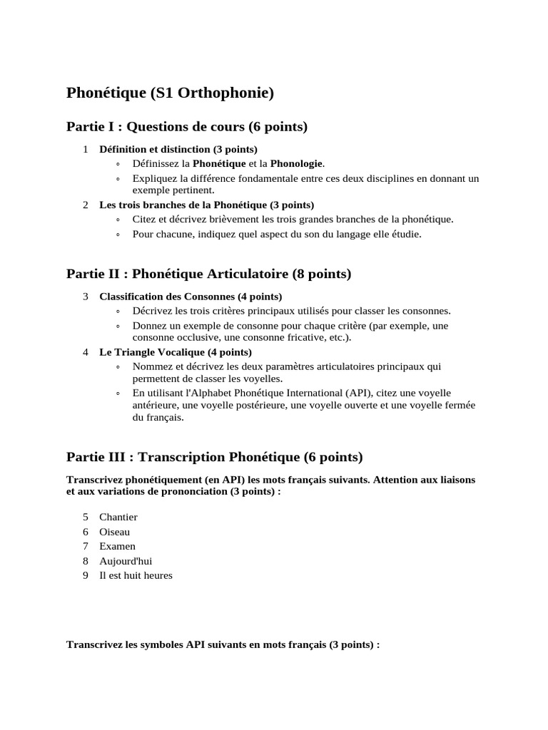 Introduction à la Phonétique et Phonologie | PDF