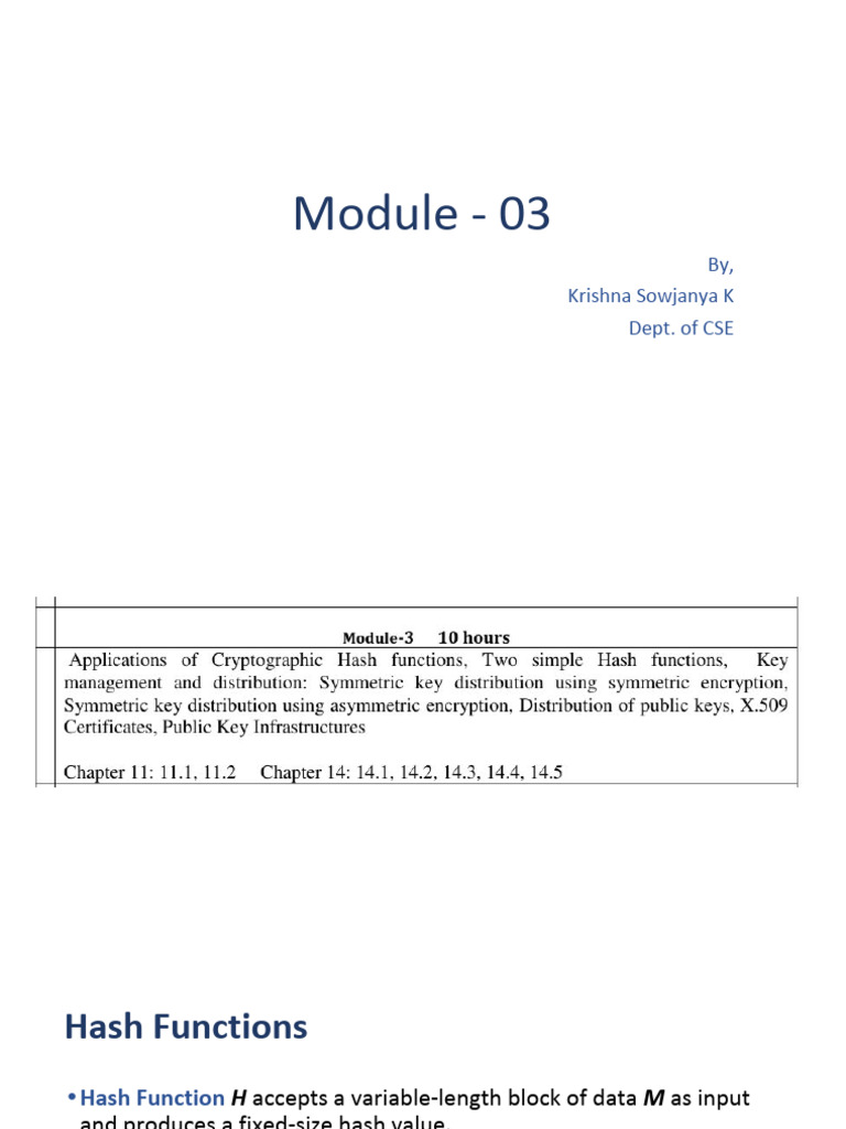 Cryptographic Hash Functions Overview | PDF | Public Key Certificate ...