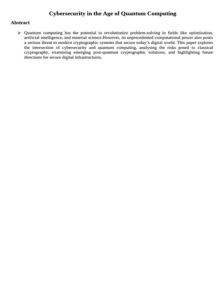 Final Year Reseach Paper | PDF