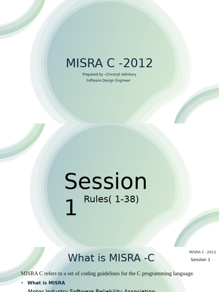 MISRA C 2012 Guidelines Overview | PDF | Computing | Software Development