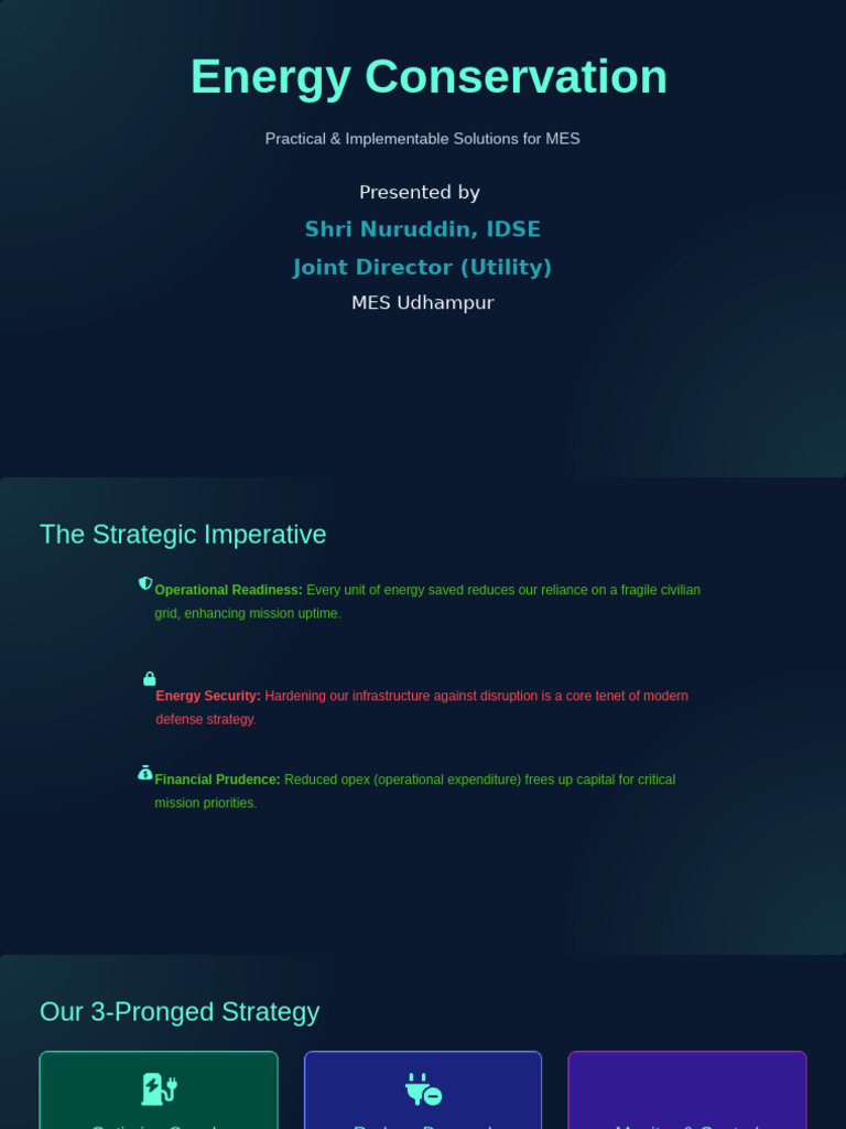 Energy Conservation Strategies for MES | PDF | Energy Conservation ...