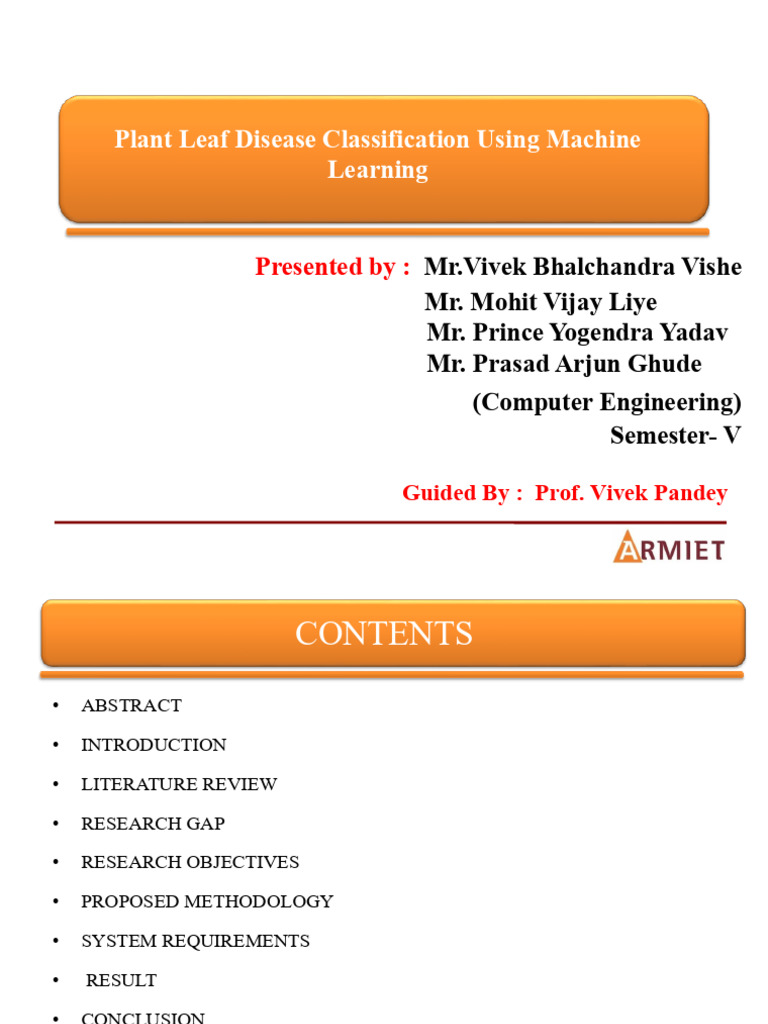 Plant Leaf Disease Detection with ML | PDF | Deep Learning | Machine ...