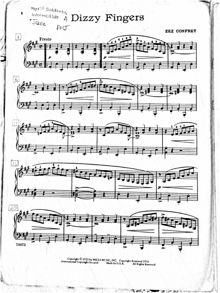 Dizzy Fingers | PDF