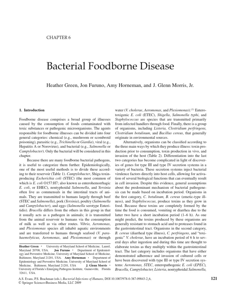 Bacterial Foodborne Diseases Overview | PDF | Foodborne Illness ...