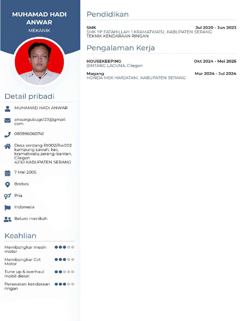 CV M Hadi Anwar | PDF