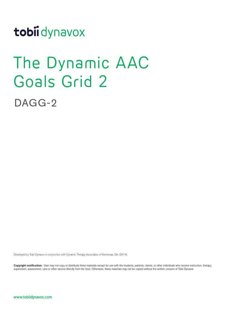 Dynamic AAC Goals Grid 2 Overview | PDF | Communication | Word
