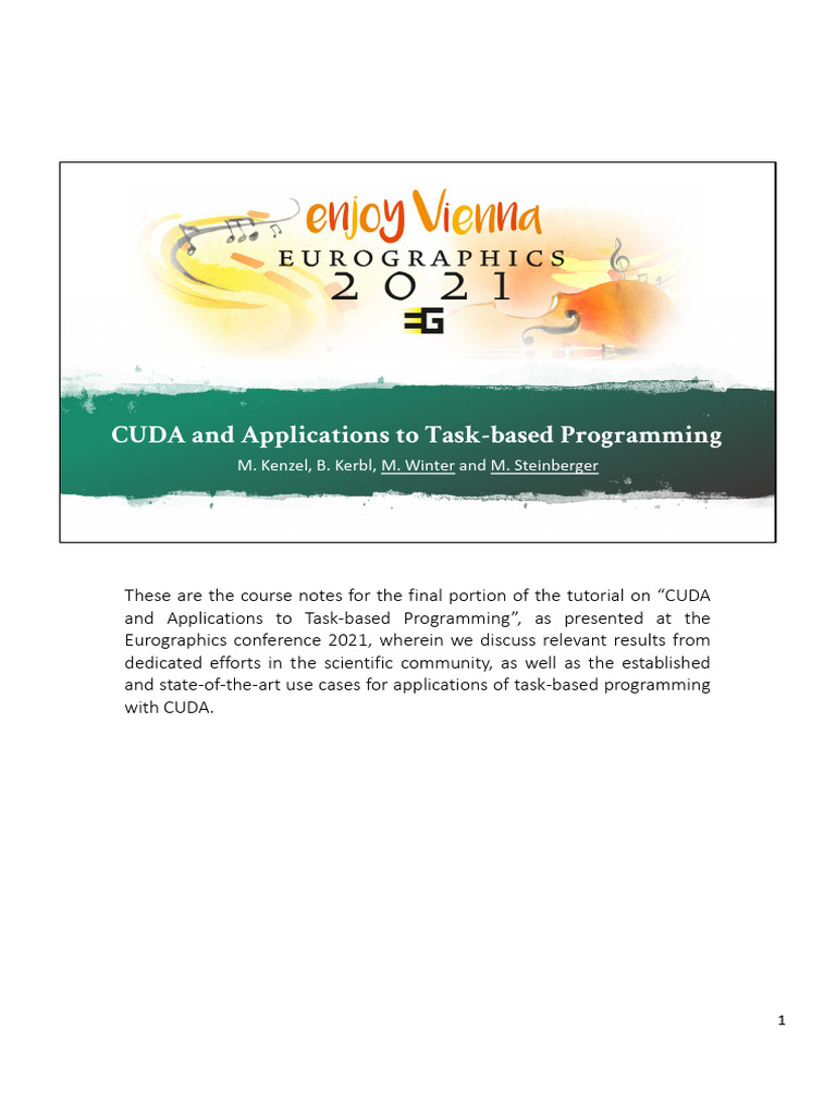 CUDA Task-based Programming Insights | PDF | Parallel Computing | Queue ...