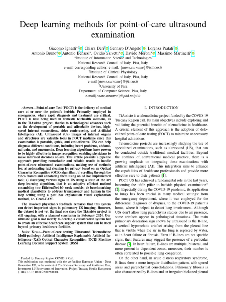 Deep Learning for Point-of-Care Ultrasound | PDF | Deep Learning ...
