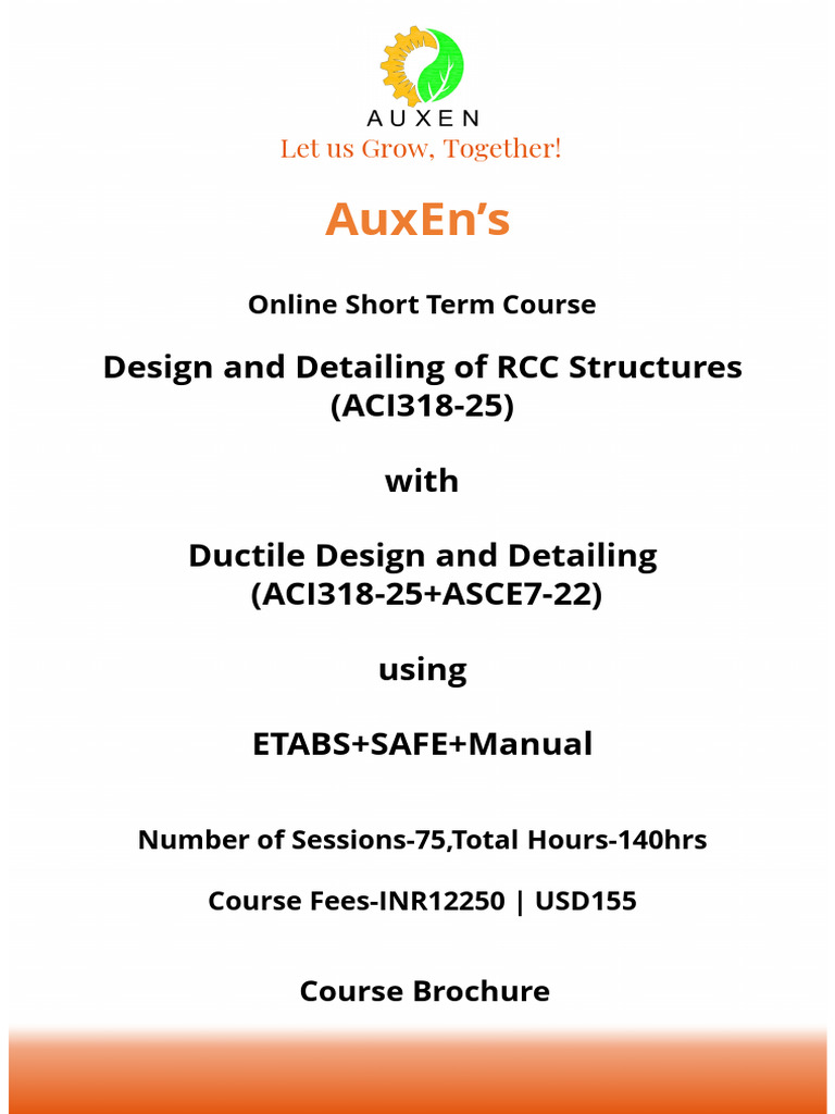 AuxEn-Design and Detailing of RCC Structures Using ACI Codes | PDF