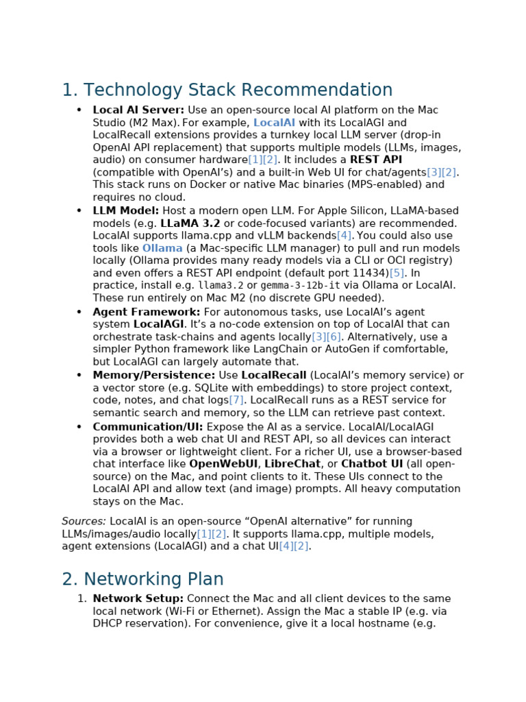 Local AI Server Setup Guide for Mac | PDF | Artificial Intelligence ...