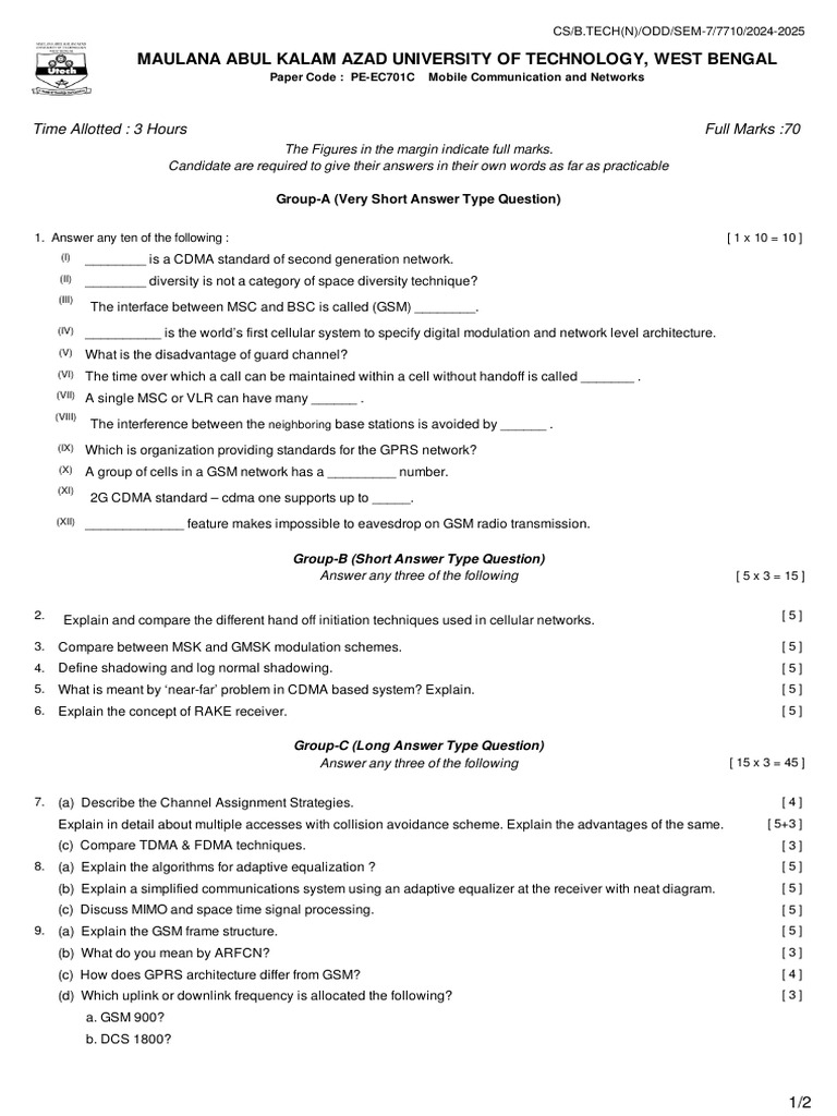 7710 All | PDF | Cellular Network | Physical Layer Protocols