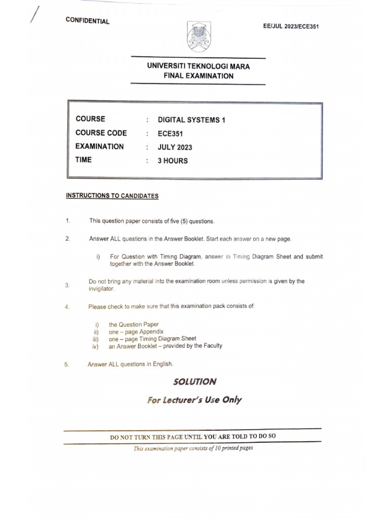 Final Exam Answer Jul 2023 | PDF