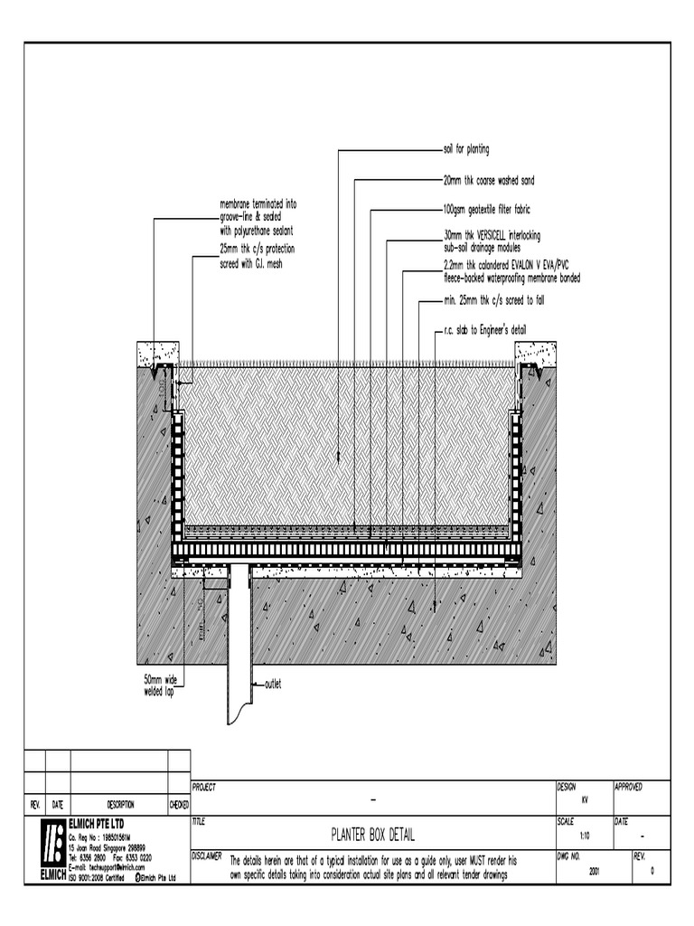 Typical Detail - VersiCell 3050 in Planter Box | PDF