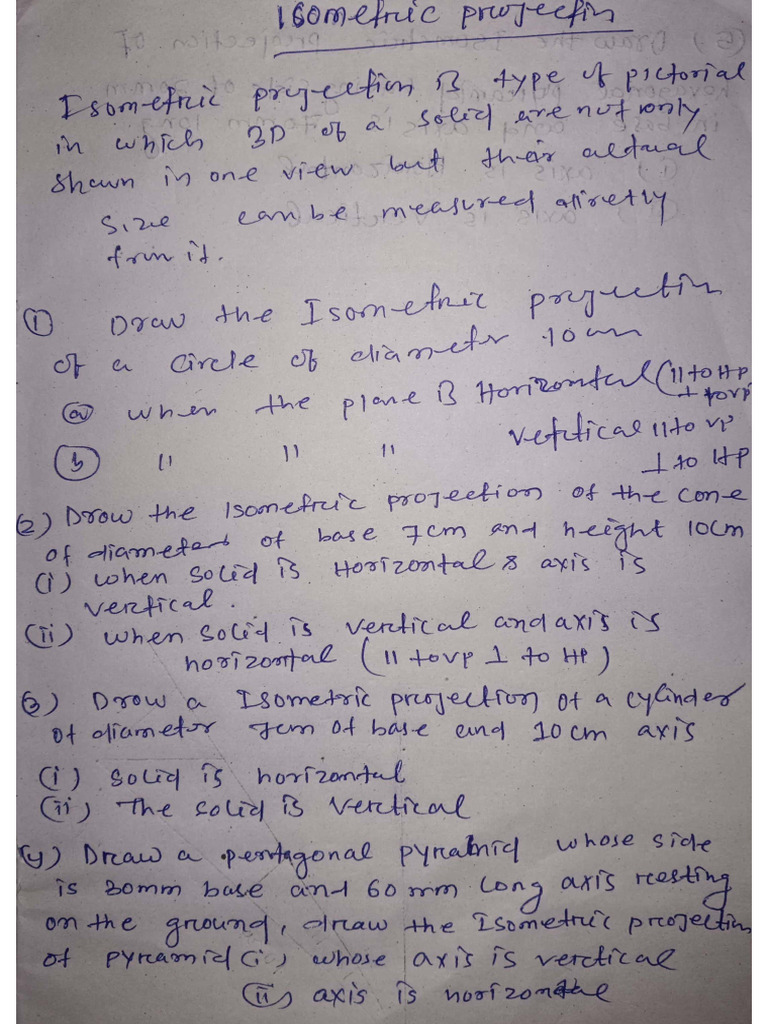 Isometric Projection | PDF
