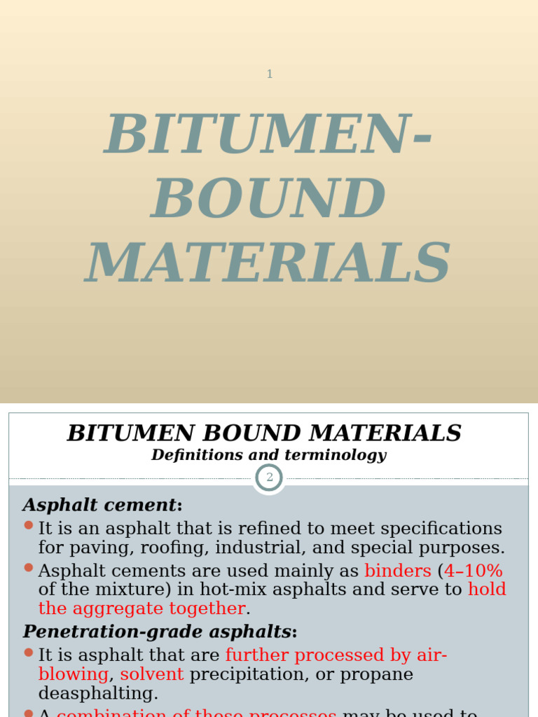 Understanding Bitumen-Bound Materials | PDF | Concrete | Road Surface