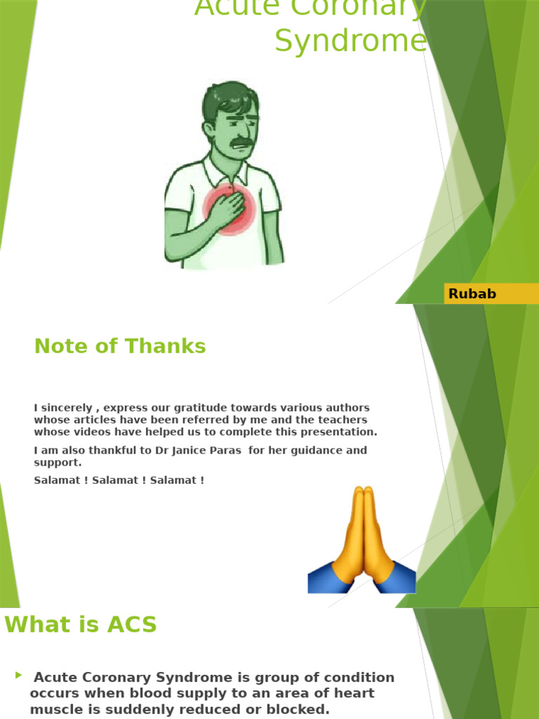 Understanding Acute Coronary Syndrome | PDF | Myocardial Infarction ...