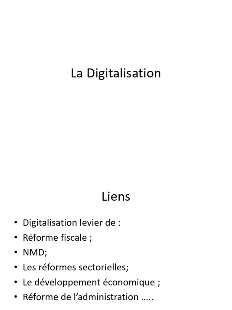 Digitalisation : Levier de Transformation au Maroc | PDF | Intelligence ...