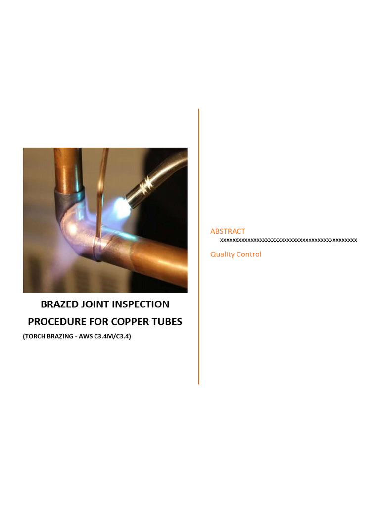 Brazed Joint Inspection for Copper Tubes | PDF | Metals | Mechanical ...