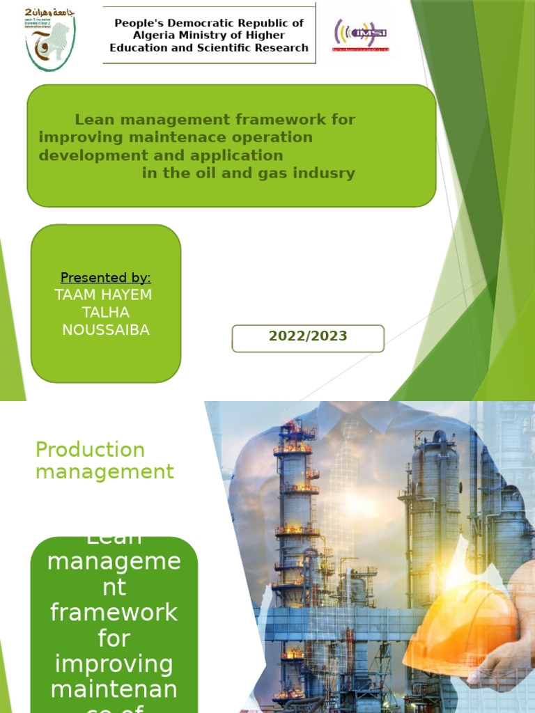 Lean Management in Oil & Gas Maintenance | PDF | Building Information ...