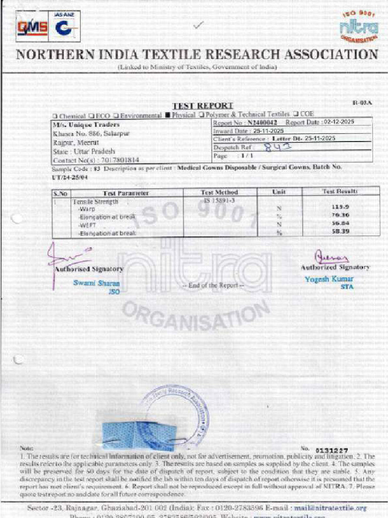 Test Report Sample | PDF