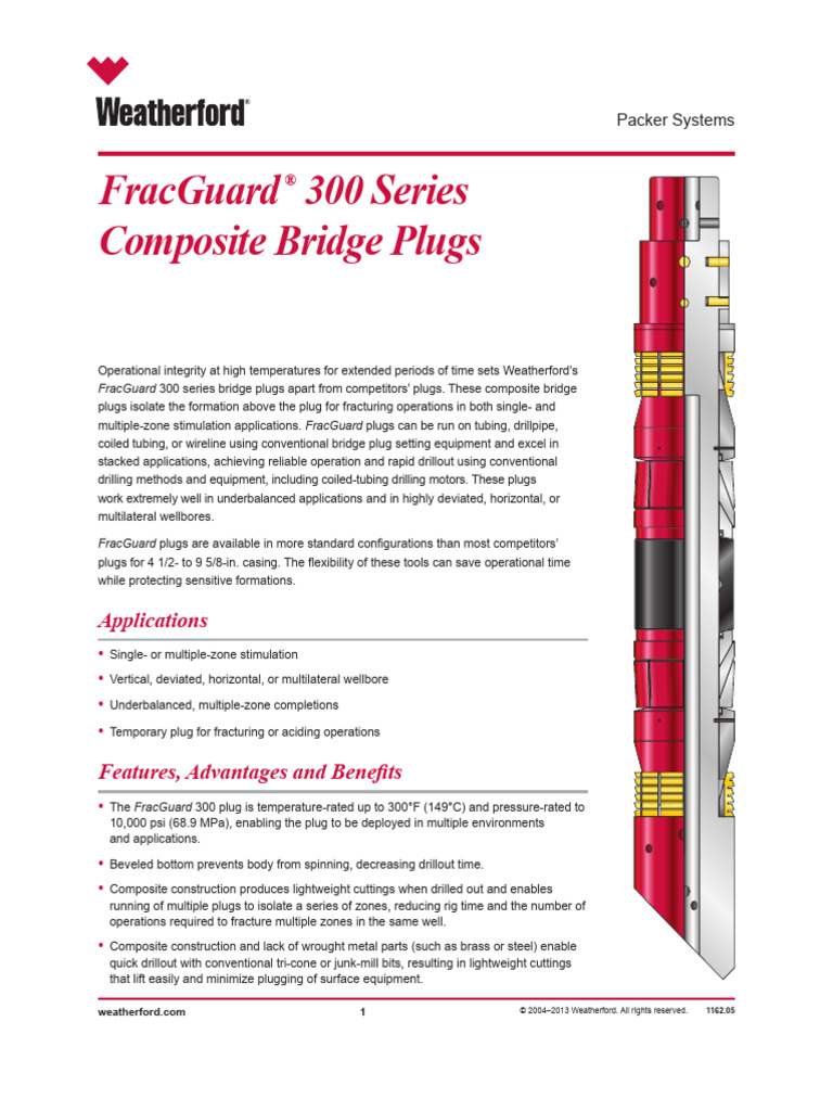 FracGuard 300 Series Bridge Plugs | PDF | Mechanical Engineering