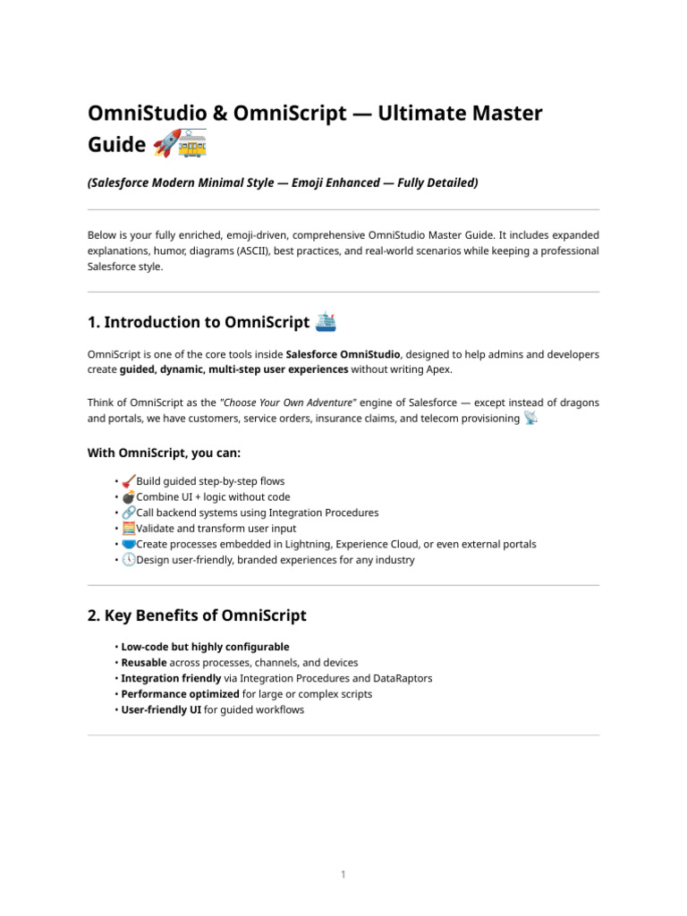 OmniStudio OmniScript Master Guide | PDF | User Interface | Information ...
