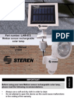Motion Sensor Solar Lamp Instructions