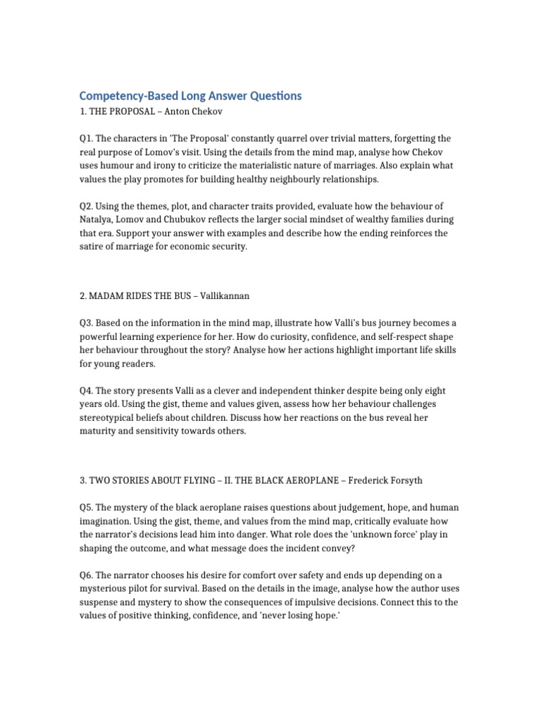 Competency-Based Questions on Literature | PDF | Mind | Cognition