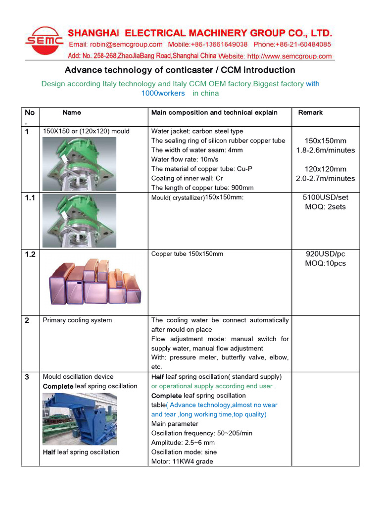 Advanced Continuous Casting Machine Overview | PDF | Mechanical ...
