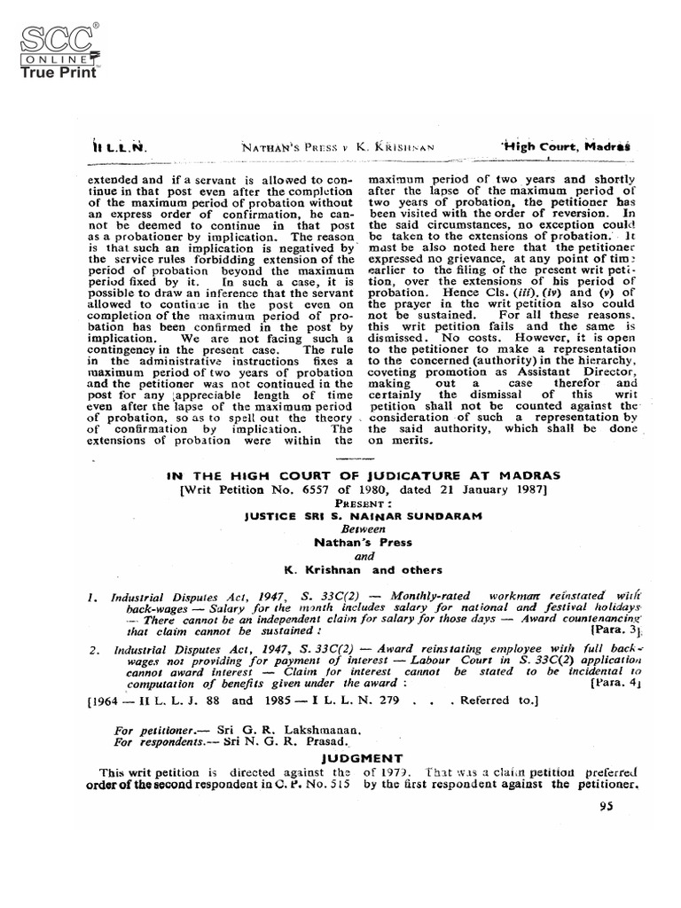 Labour Law Notes Overview 2025 | PDF