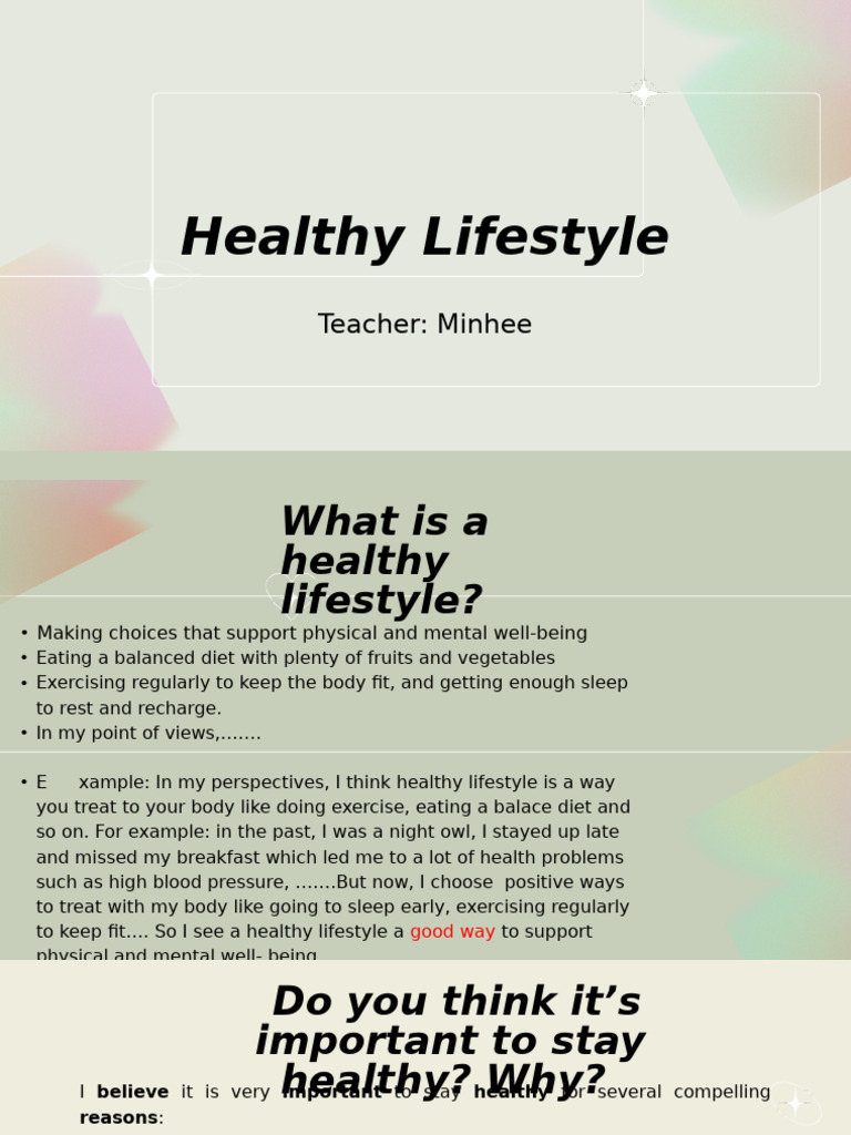 Benefits of a Healthy Lifestyle | PDF | Determinants Of Health | Health ...