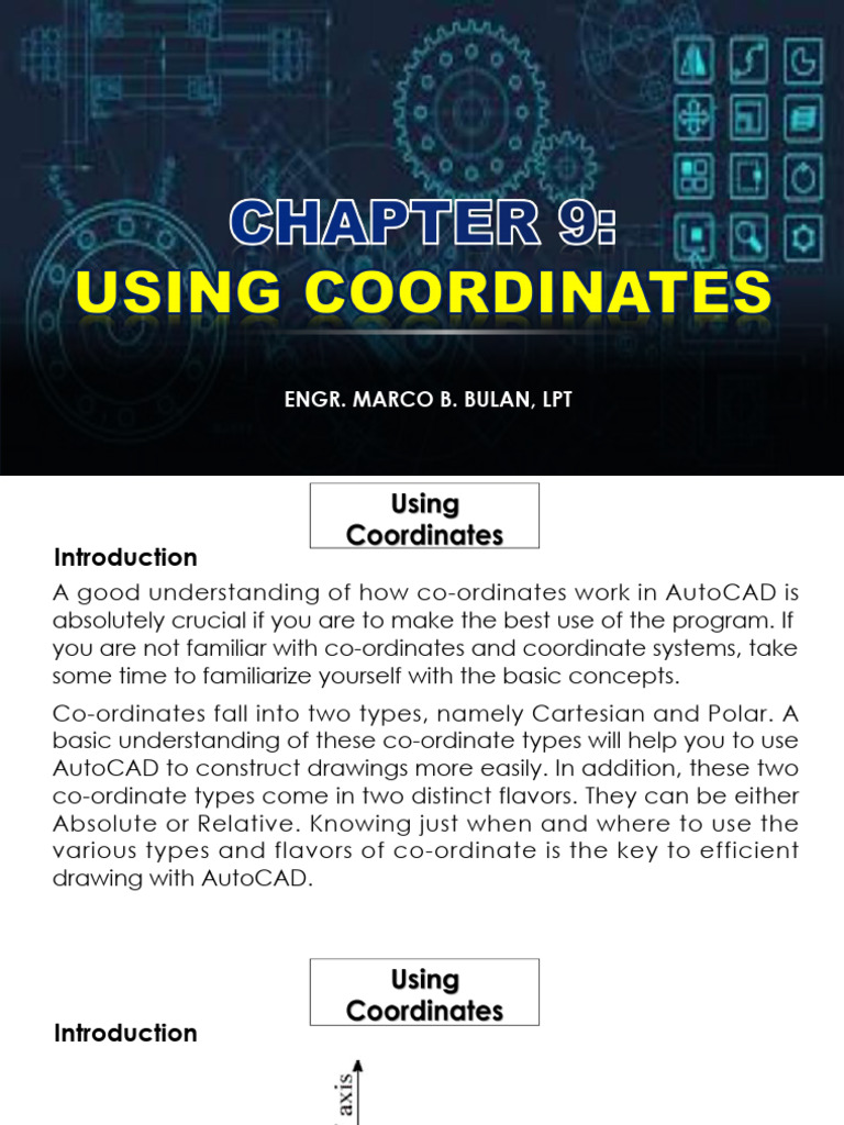 Understanding AutoCAD Coordinates | PDF | Cartesian Coordinate System ...