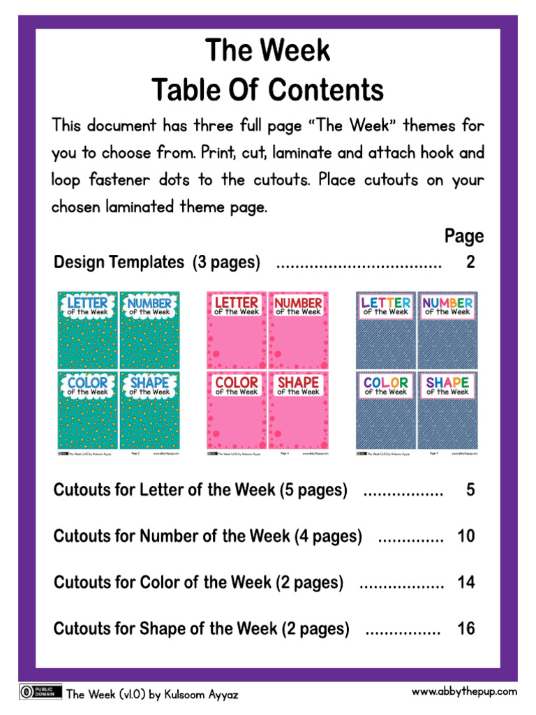 Week | PDF
