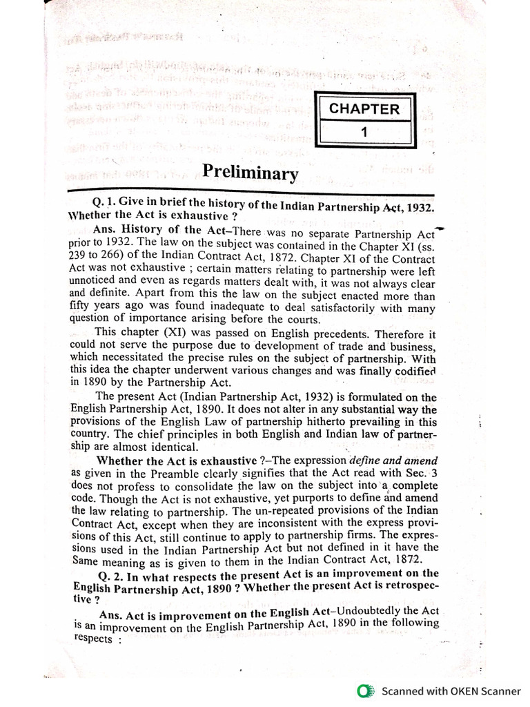 Partnership Act | PDF