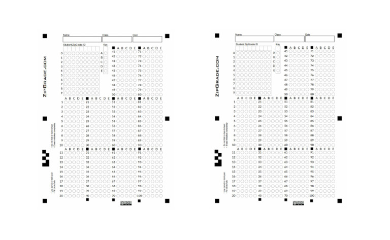 Answer Sheet 100 Items | PDF