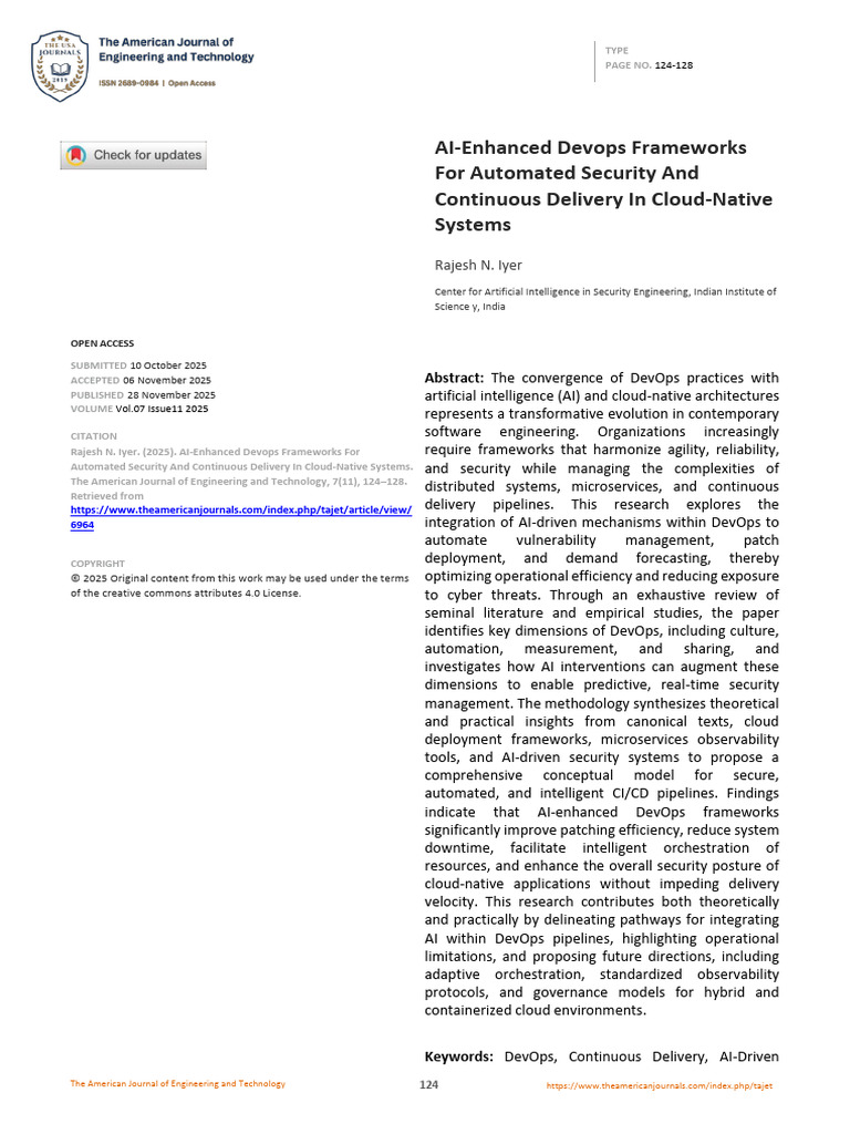 AI-Driven DevOps for Cloud Security | PDF | Artificial Intelligence ...