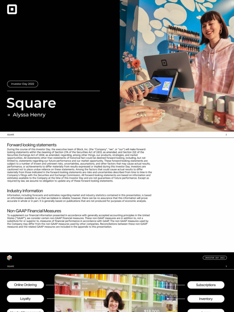 Square Investor Pitch Deck | PDF