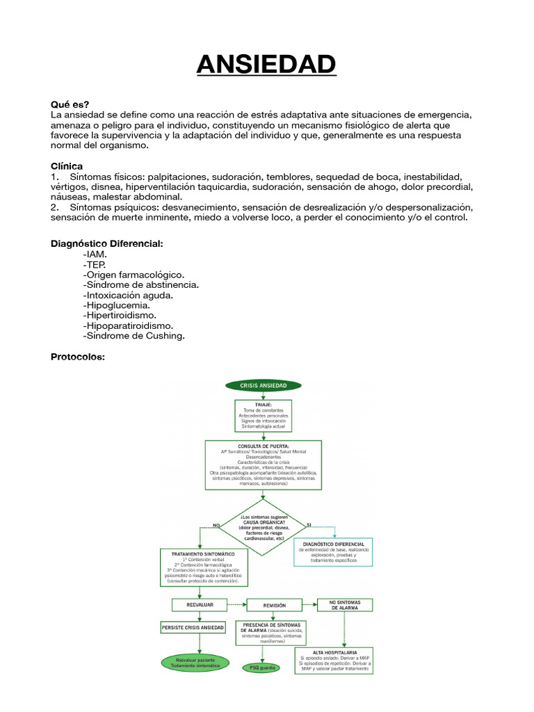 Síntomas y Diagnóstico de la Ansiedad | PDF