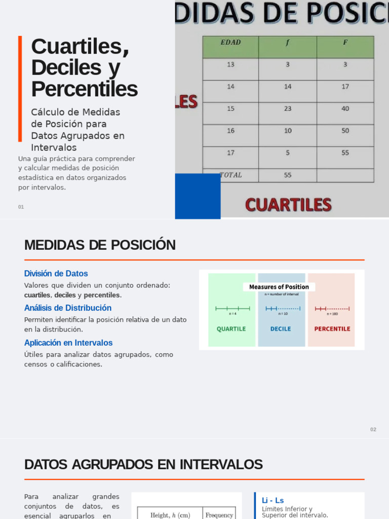 Cuartiles, Deciles y Percentiles en Estadística | PDF | Cuantil