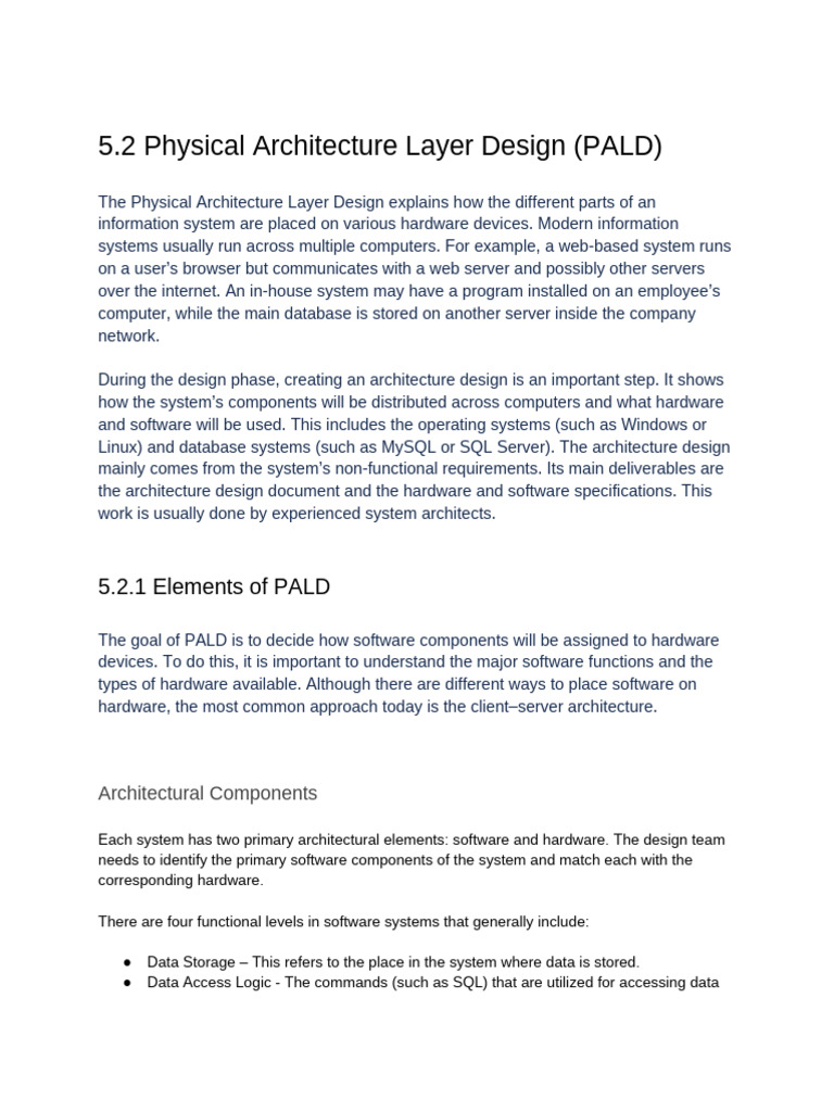 Physical Architecture Layer Design Overview | PDF | Computer Network ...